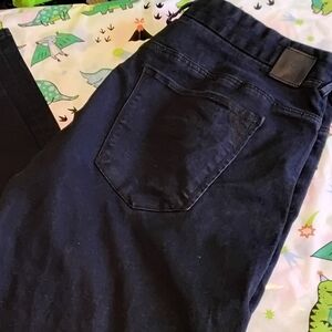 One Tough Brand Men's size 36W 31L straight leg dark wash mid rise jeans stretch